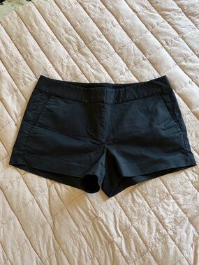 Sleek Black J-Crew Women’s Tailored Dress Shorts Size 6 3” Inseam Mid Rise